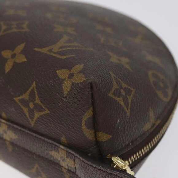 LOUIS VUITTON Monogram Trousse Demi Ronde Cosmetic Pouch M47520 LV Auth EC293 - Picture 12 of 16